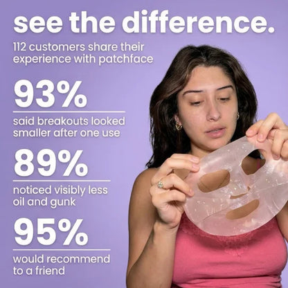 One patch. Whole face-The first-ever full-face hydrocolloid pimple patch